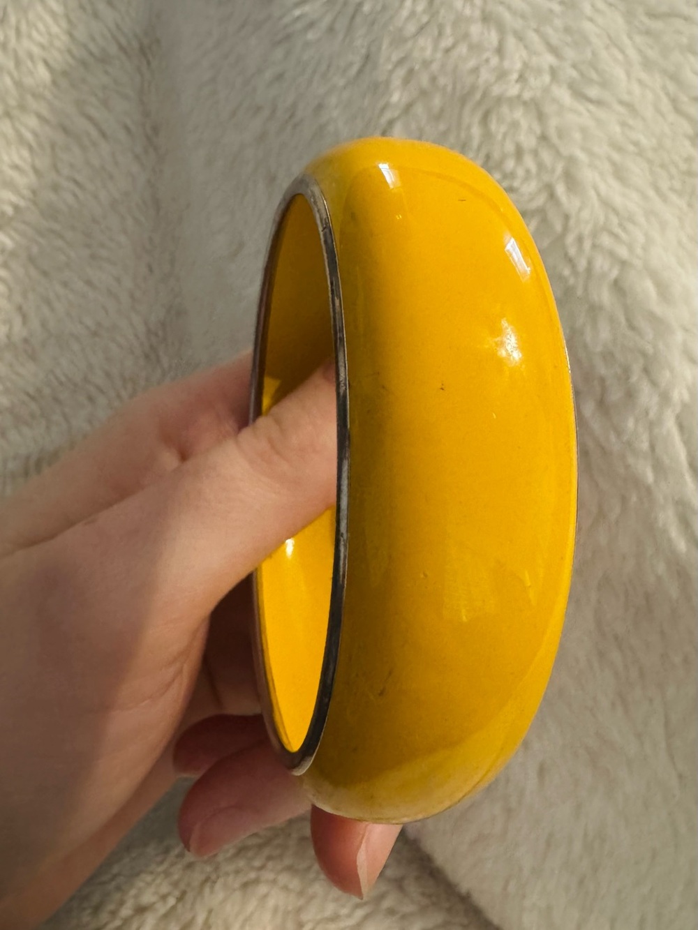 Vintage yellow metal Bangle Bracelet - Women Accessories